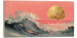 Holzbild Goldene Sonne