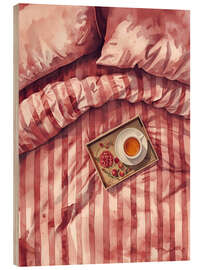 Holzbild Tee im Bett - Ohkimiko