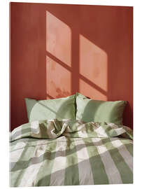 Tableau en verre acrylique Bedtime stories in green and red - Ohkimiko