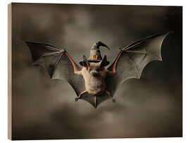 Holzbild Halloween Süße Fledermaus - TAlex