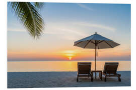 Hartschaumbild Strand für Zwei