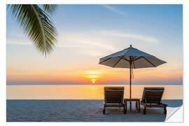 Wandsticker Strand für Zwei