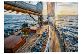 Hartschaumbild Zum Horizont segeln