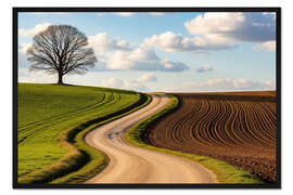 Gerahmter Kunstdruck Weg im Grünen