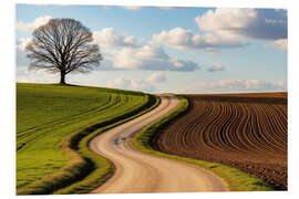 Hartschaumbild Weg im Grünen