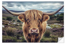 Wandsticker Hochlandrinder - Mango Art