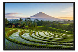 Gerahmter Kunstdruck Balinesische Landschaft