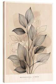 Holzbild Botanical Lines