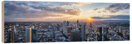 Holzbild Frankfurt Skyline Panorama