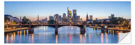 Wandsticker Frankfurt am Main Skyline Panorama