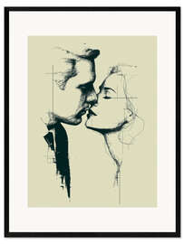 Gerahmter Kunstdruck Zarte Begegnung