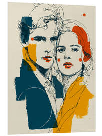 Hartschaumbild Bunte Gesichter