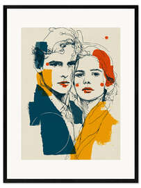 Gerahmter Kunstdruck Bunte Gesichter