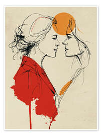 Wandbild Gespräch in Farben - Thomas Klee