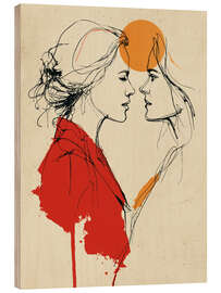 Holzbild Gespräch in Farben - Thomas Klee