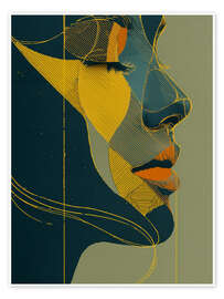 Poster Goldene Geometrie