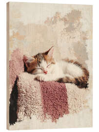 Holzbild Schlafen beim Sonnenschein