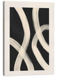 Leinwandbild Schwarz-Weiß-abstrakte Strichzeichnungen I