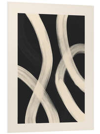 Hartschaumbild Schwarz-Weiß-abstrakte Strichzeichnungen I