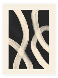 Poster Schwarz-Weiß-abstrakte Strichzeichnungen I