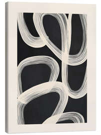 Leinwandbild Schwarz-Weiß-abstrakte Strichzeichnungen II