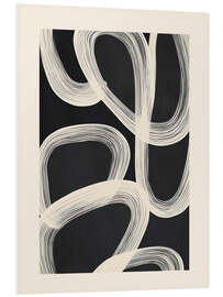 Hartschaumbild Schwarz-Weiß-abstrakte Strichzeichnungen II