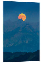Gallery Print Vollmondaufgang in den Bergen