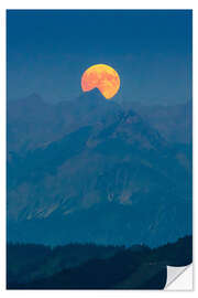 Wandsticker Vollmondaufgang in den Bergen - Andreas Kossmann