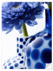 Wandsticker Stillleben mit Blauer Blume