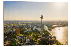 Stampa su legno Düsseldorf Skyline Panorama - euregiophoto