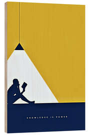 Holzbild Knowledge Is Power - Jörg Gamroth