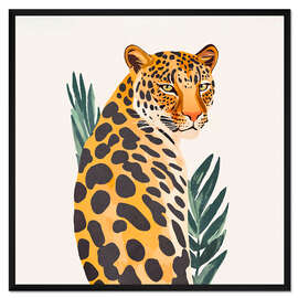 Gerahmter Kunstdruck Boho Leopard