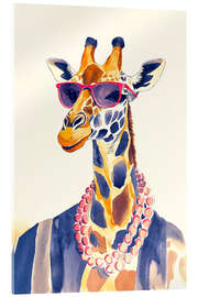Acrylglasbild Glamorous Giraffe