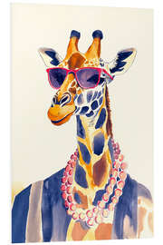 Hartschaumbild Glamorous Giraffe
