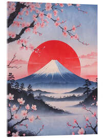 Acrylglasbild Sonnenuntergang am Fuji - Nikita Abakumov