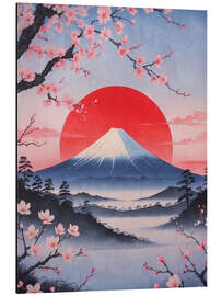 Alubild Sonnenuntergang am Fuji - Nikita Abakumov