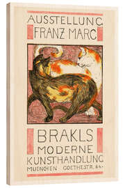 Holzbild Ausstellung Franz Marc, Moderne Kunsthandlung München