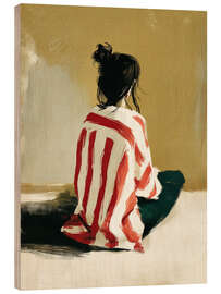 Holzbild Warten auf den Sommer