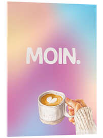 Acrylglasbild Moin - Morgenkaffee - Typobox