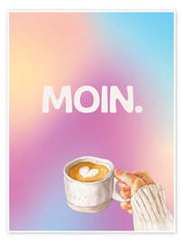 Wandbild Moin - Morgenkaffee - Typobox