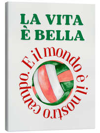 Leinwandbild Volleyball-Motto - La vita è bella