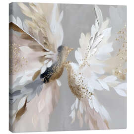 Leinwandbild Tauben in Blüte