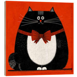 Holzbild Dickes süßes Geschenk - DejaReve