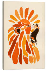 Leinwandbild Brüllender Löwe - Peter Roder