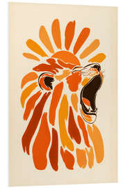 Hartschaumbild Brüllender Löwe - Peter Roder