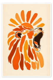 Wandbild Brüllender Löwe - Peter Roder