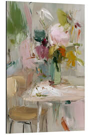 Alubild Frische Blumen auf dem Tisch