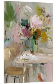 Hartschaumbild Frische Blumen auf dem Tisch