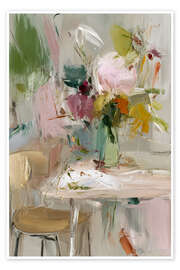 Poster Frische Blumen auf dem Tisch