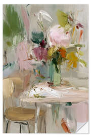 Wandsticker Frische Blumen auf dem Tisch